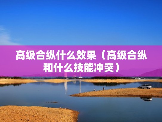 高级合纵什么效果（高级合纵和什么技能冲突）