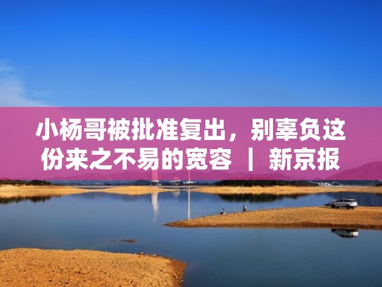 小杨哥被批准复出,别辜负这份来之不易的宽容 | 新京报专栏(小杨哥最新) 小杨哥被批准复出,别辜负这份来之不易的宽容 | 新京报专栏(小杨哥最新)