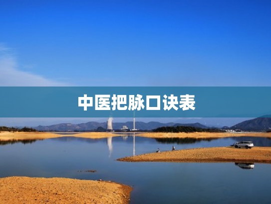 中医把脉口诀表