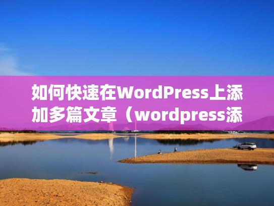 如何快速在WordPress上添加多篇文章（wordpress添加页面）