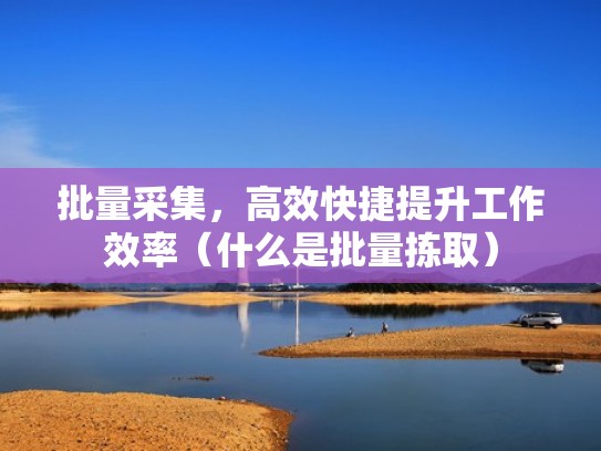 批量采集,高效快捷提升工作效率(什么是批量拣取) 批量采集,高效快捷提升工作效率(什么是批量拣取)