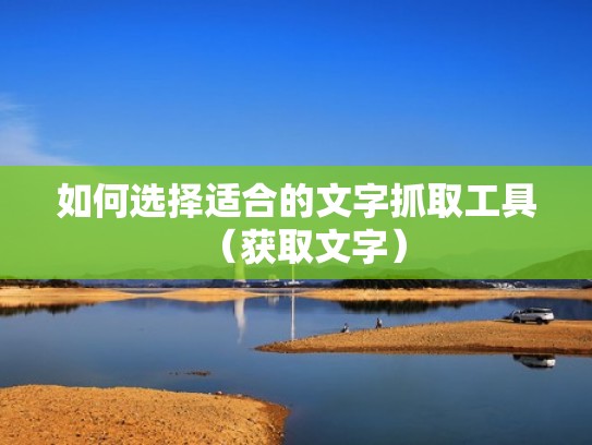 如何选择适合的文字抓取工具（获取文字）