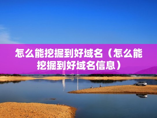 怎么能挖掘到好域名（怎么能挖掘到好域名信息）