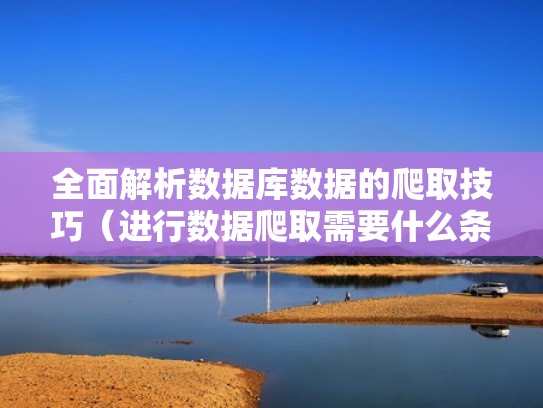 全面解析数据库数据的爬取技巧（进行数据爬取需要什么条件）