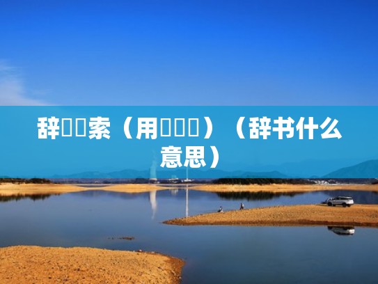 辞書検索（用語詳細）（辞书什么意思）