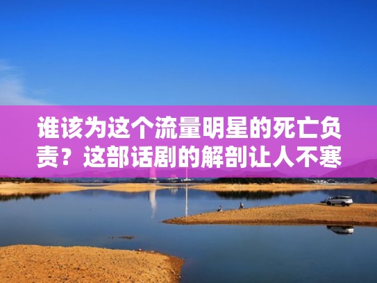 谁该为这个流量明星的死亡负责？这部话剧的解剖让人不寒而栗（流量明星演话剧）
